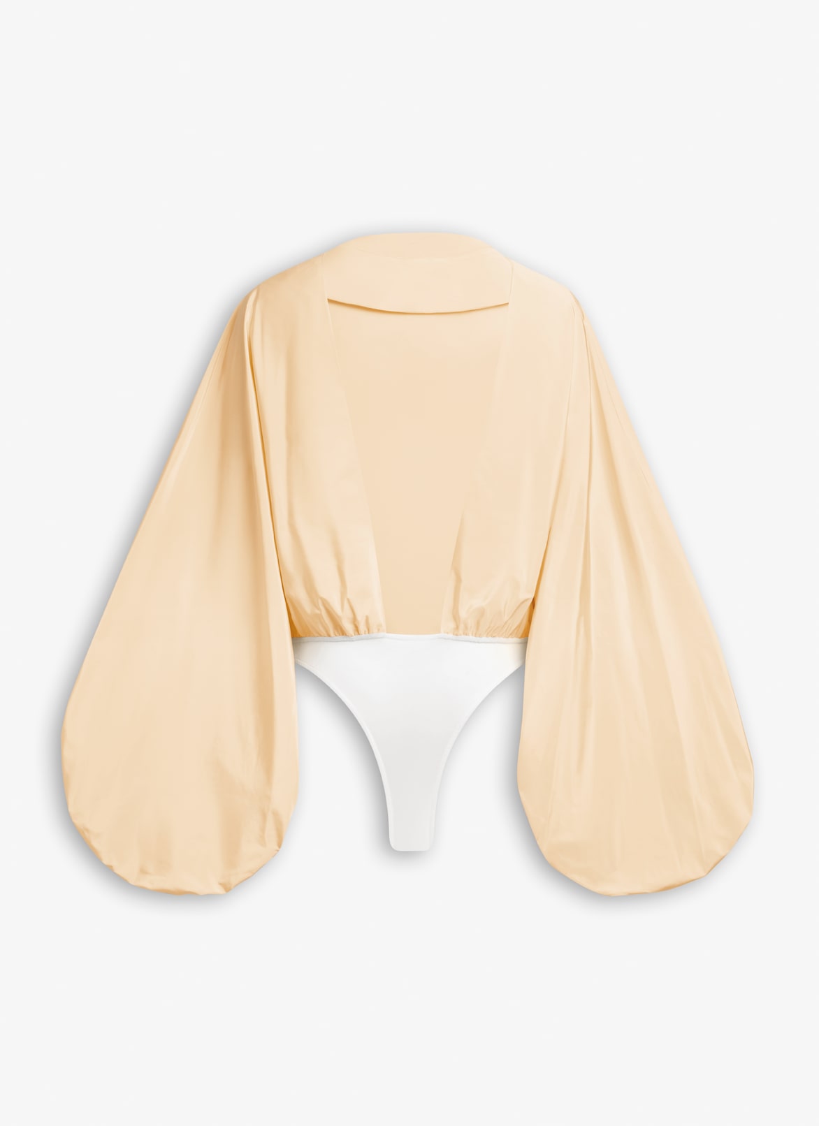 BLUSA TIPO BODY DE TAFETÁN ALAÏA AMARILLO BLUSA TIPO BODY DE TAFETÁN